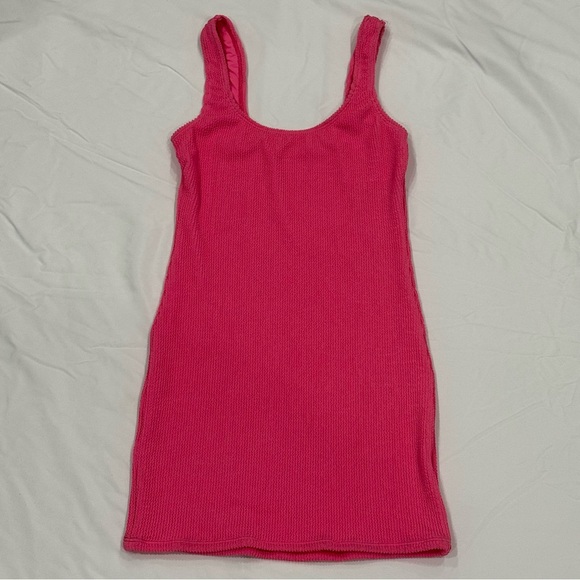 Good American Bright Pink Always Fits Mini Dress - Picture 1 of 3